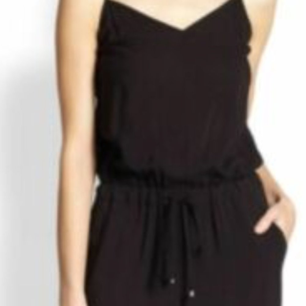 Splendid Black Drawstring Lightweight Jumpsuit - image 1